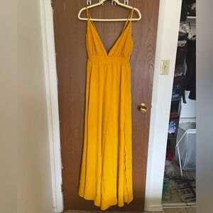 Fashion nova maxi dress- sunflower yellow/mustard